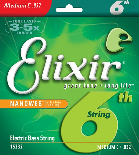 Elixir 15332 NANOWEB  6-   -, Medium C, .032, 